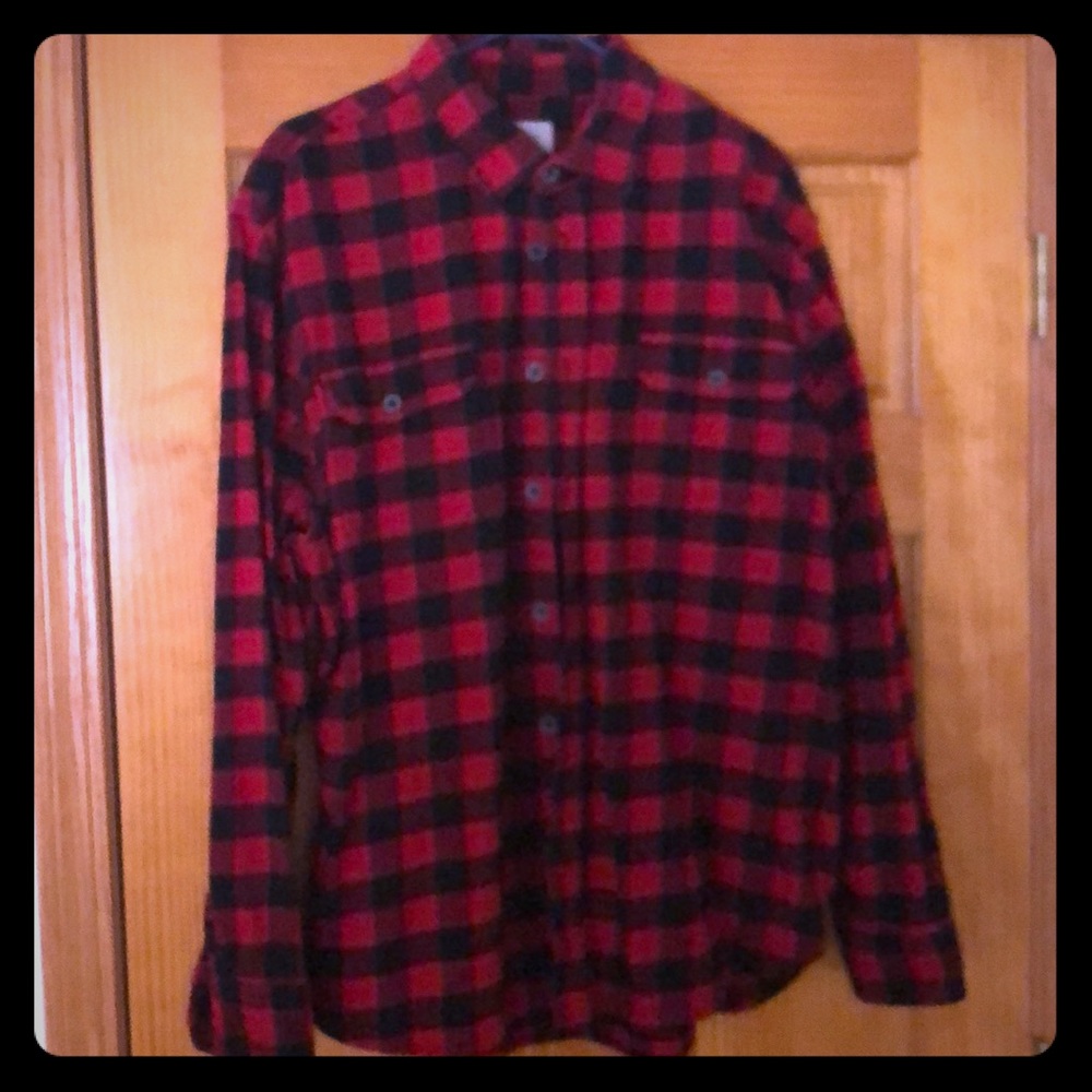 Button flannel shirt